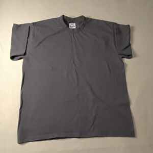 PRO CLUB Men's Short Sleeve Tee Shirt Gray Cotton.